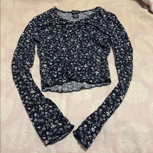 Justify long sleeve crop shirt